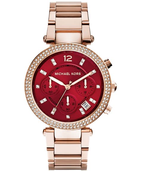 michael kors chronograph rose silber|michael kors parker chronograph.